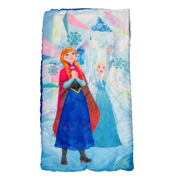 Disney Frozen Anna Elsa Kids Youth Sleepover Set Sleeping Bag & Stuff Sack - Picture 1 of 7